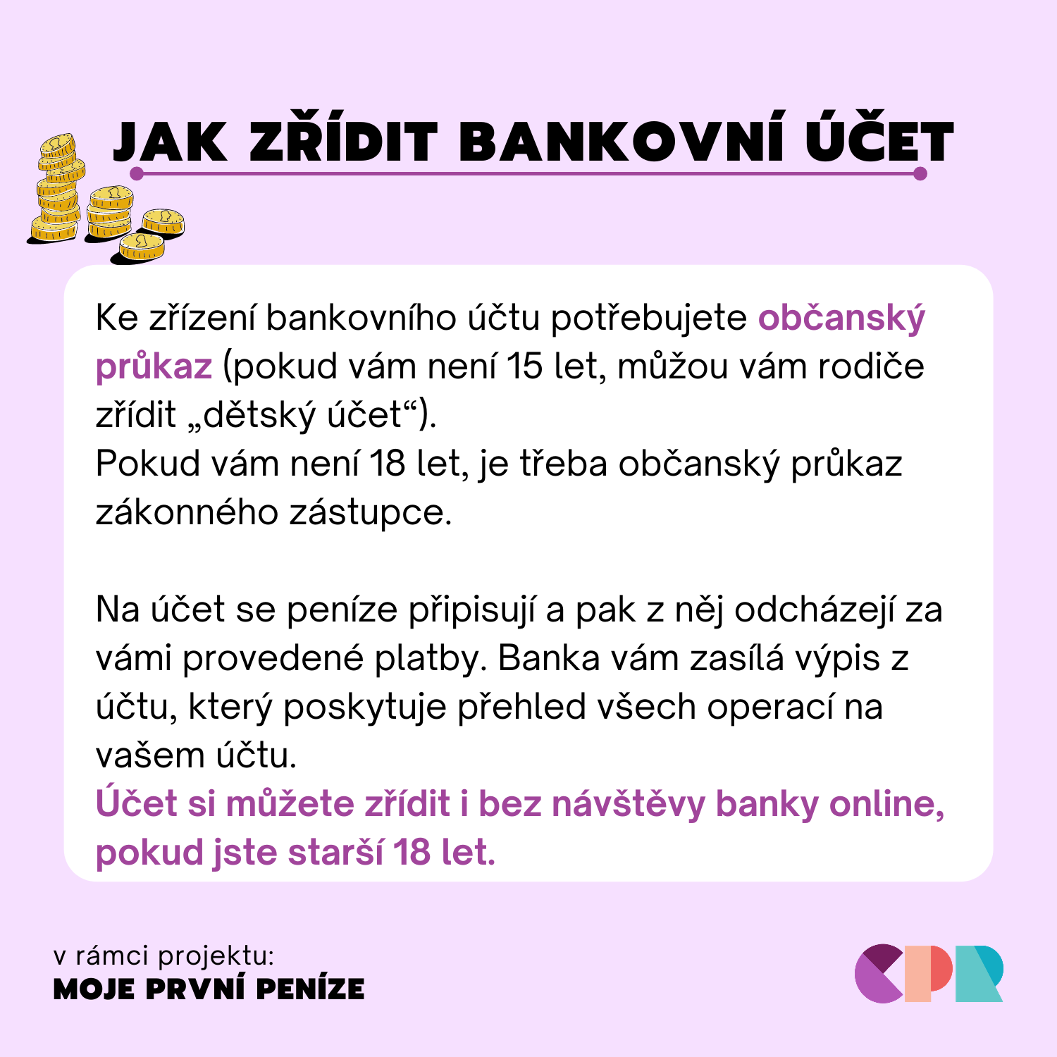 Jak zřídit účet?